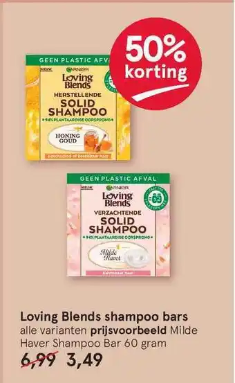 Etos Loving Blends Shampoo Bars 60 gram aanbieding