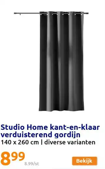 Action Studio home kant-en-klaar verduisterend gordijn aanbieding