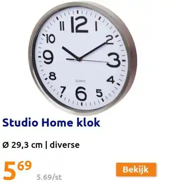 Action Studio home klok aanbieding