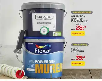 Praxis Perfection Muur- En Plafondverf Of Flexa Powerdek 10 liter aanbieding