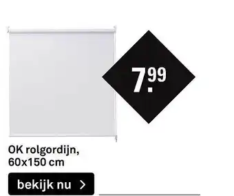 Karwei Ok rolgordijn 60x150 cm aanbieding