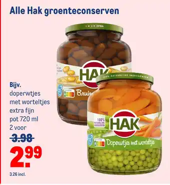 Makro Alle hak groenteconserven aanbieding