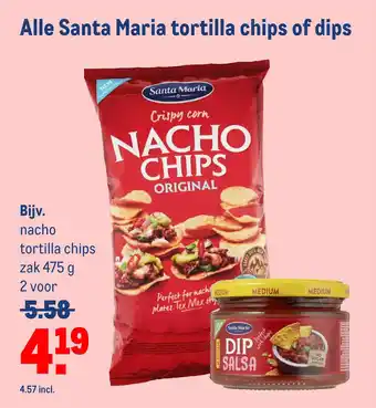 Makro Alle santa maria tortilla chips of dips aanbieding