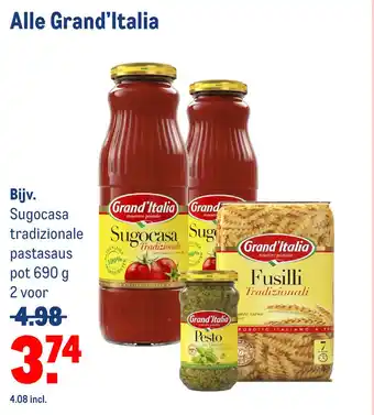 Makro Alle grand'italia aanbieding