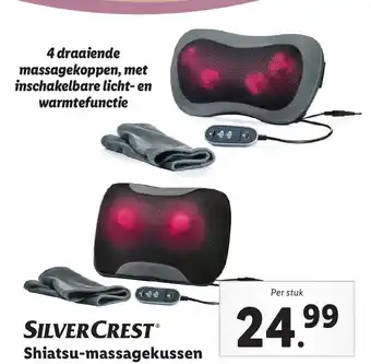 Lidl Silver Crest Shiatsu-massagekussen per stuk aanbieding