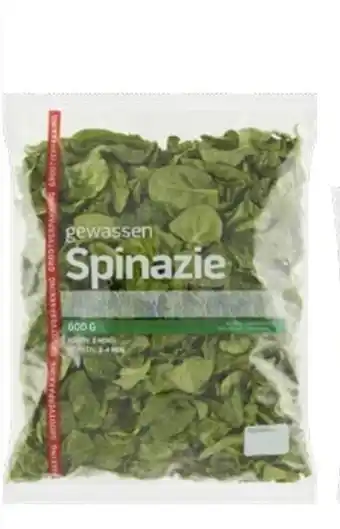 Coop Spinazie zak 600 gram aanbieding