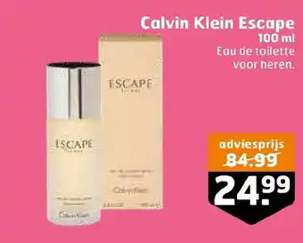 Trekpleister Calvin Klein Escape 100 ml aanbieding