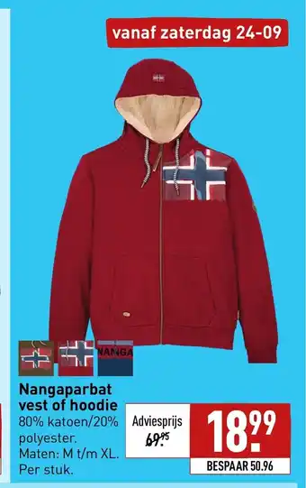 ALDI Nangaparbat vest of hoodie maten: M t/m XL aanbieding