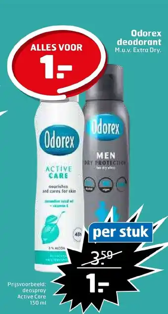 Trekpleister Odorex deodorant per stuk aanbieding