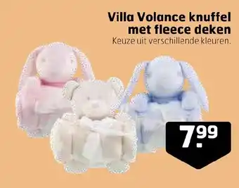 Trekpleister Villa Volance knuffel met fleece deken aanbieding