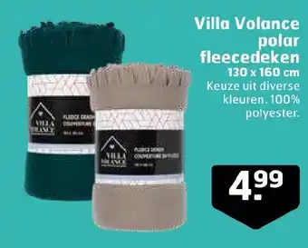 Trekpleister Villa Volance polar fleecedeken 130x160 cm aanbieding