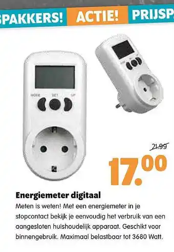 Plentyparts Energiemeter digitaal aanbieding