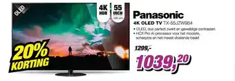 EP Panasonic 4k oled tv tx-55jzw984 20% korting aanbieding