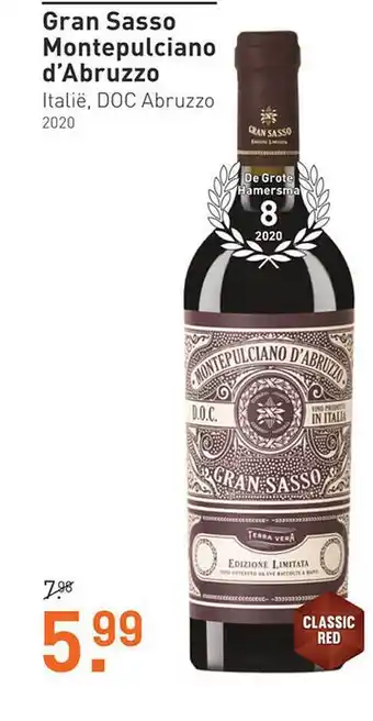 Gall & Gall Gran sasso montepulciano d'abruzzo aanbieding