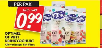 Dekamarkt Optimel of vifit drinkyoghurt aanbieding