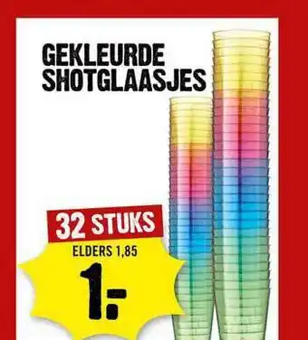 Dirck 3 Gekleurde shotglaasjes aanbieding