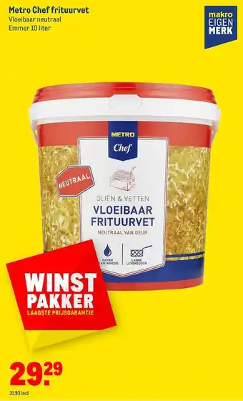 Makro Metro chef frituurvet vloeibaar neutraal aanbieding