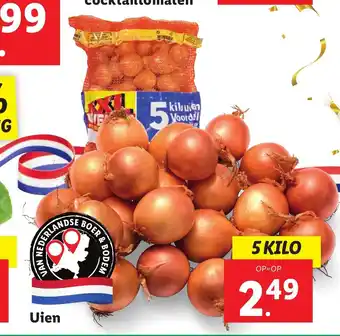 Lidl Uien 5 kilo aanbieding