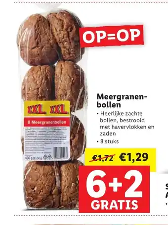 Lidl Meergranenbollen 8 stuks aanbieding