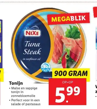 Lidl Tonijn 900 gram aanbieding