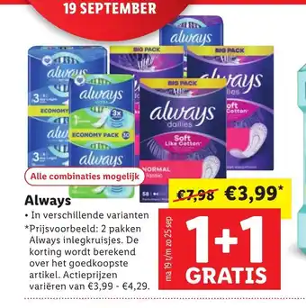 Lidl Always aanbieding