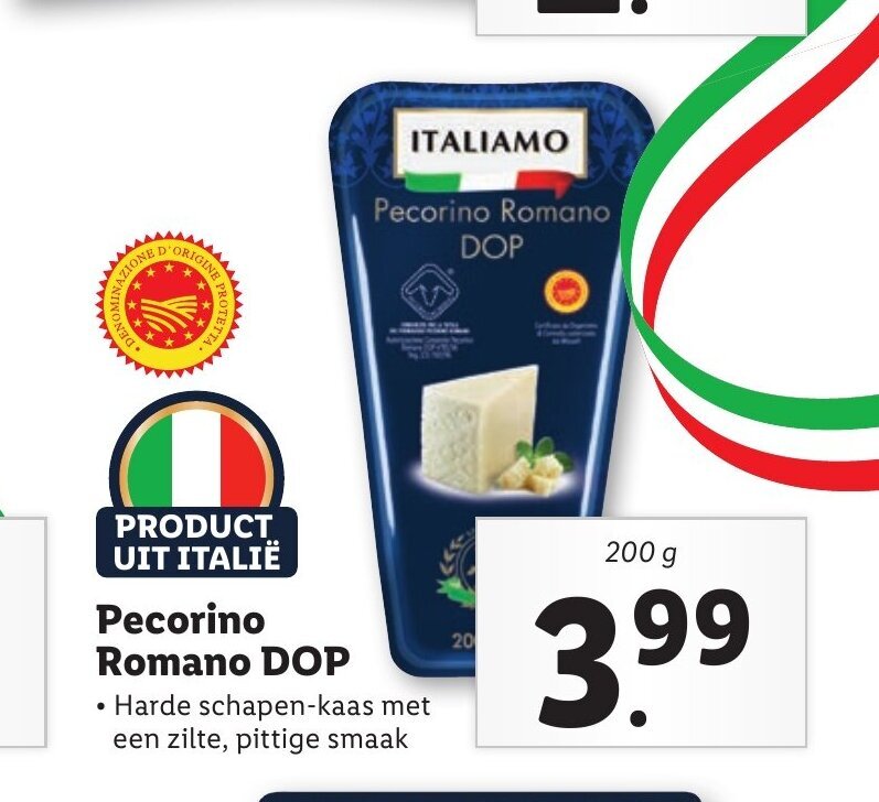 Pecorino Romano DOP 200 g aanbieding bij Lidl