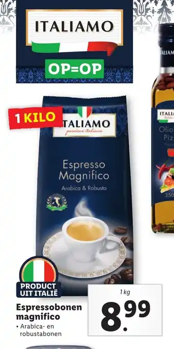 Lidl Espressobonen magnifico 1 kg aanbieding