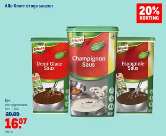 Makro Alle knorr droge sauzen aanbieding