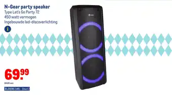 Makro N-gear party speaker type let's go party 72 450 watt vermogen ingebouwde led-discoverlichting aanbieding