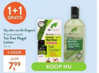 Holland & Barrett Tea tree nagel lotion aanbieding