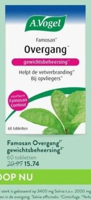 Holland & Barrett Famosan overgang gewichtsbeheersing aanbieding