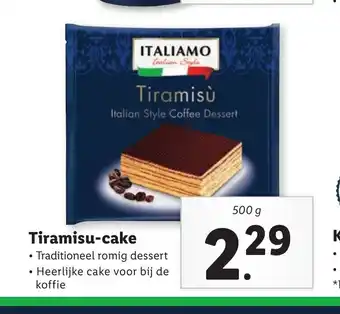 Lidl Tiramisu-cake 500 g aanbieding