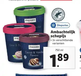 Lidl Ambachtelijk schepijs 750 ml aanbieding