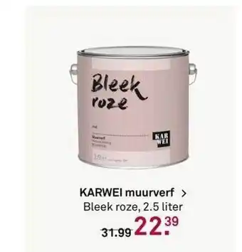 Karwei Karwei muurverf > bleek roze, 2.5 liter aanbieding