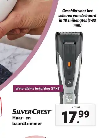 Lidl SilverCrest Haar- en baardtrimmer aanbieding