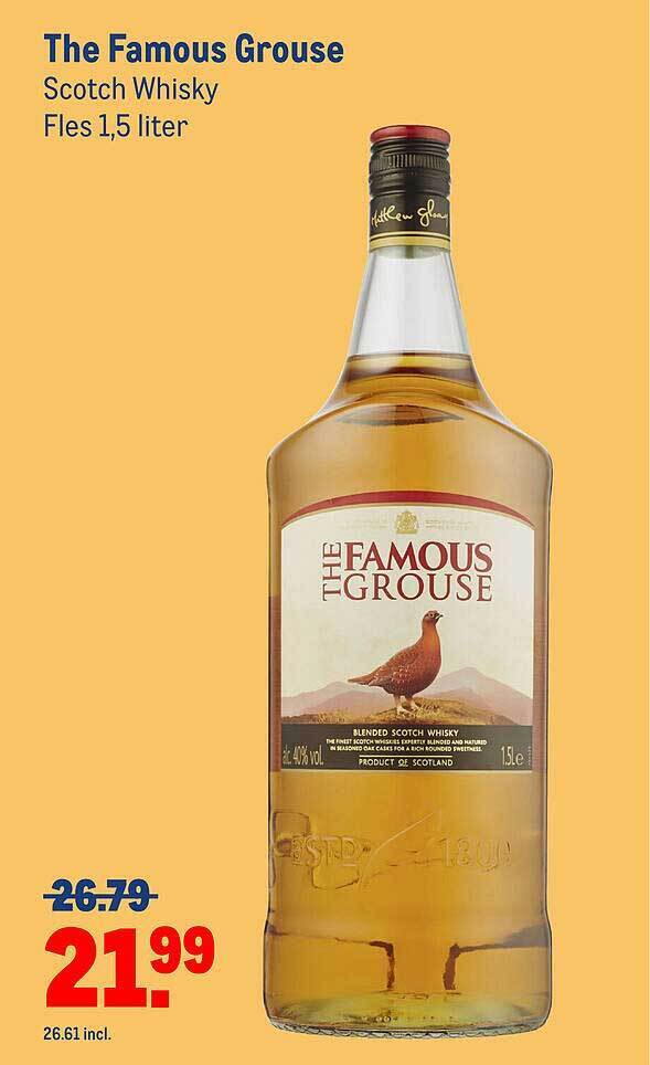 The famous grouse scotch whisky aanbieding bij Makro