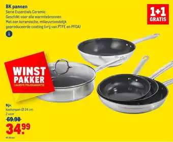 Makro Bk pannen 1+1 gratis aanbieding