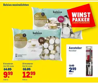 Makro Bolsius waxinelichten aanbieding