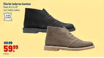 Makro Clarks lederen bootee aanbieding