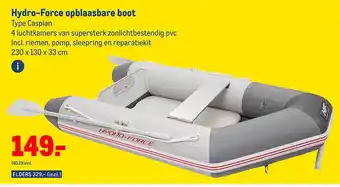 Makro Hydro-force opblaasbare boot caspian aanbieding