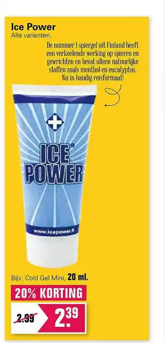 De Online Drogist Ice power 20 ml aanbieding