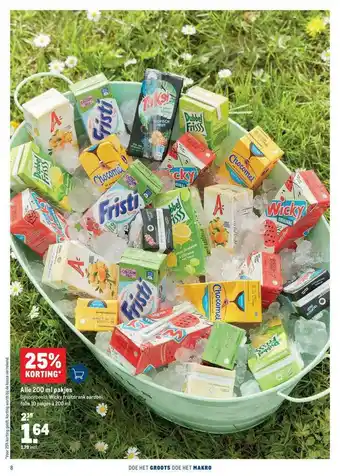 Makro Alle 200 ml pakjes aanbieding