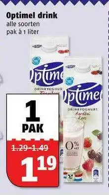 Poiesz Optimel drink 1 liter aanbieding