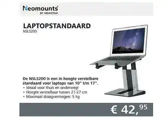 Informatique Neomounts laptopstandaard nsls200 aanbieding