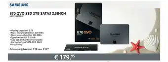 Informatique Samsung 870 qvo ssd 2tb sata3 2,5inch mz 77q2t0bw aanbieding