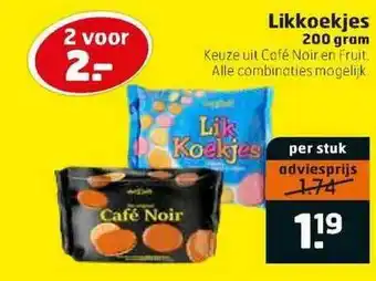 Trekpleister Likkoekjes 200 gram aanbieding