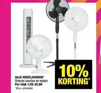 Big Bazar Alle ventilatoren aanbieding