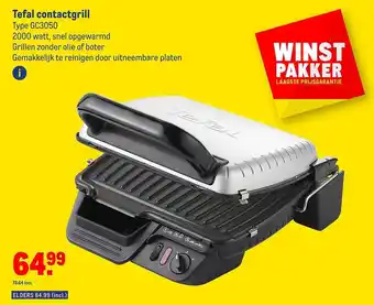 Makro Tefal contactgrill gc3050 aanbieding