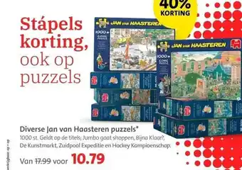 Bruna Diverse jan van haasteren puzzels 40% korting aanbieding