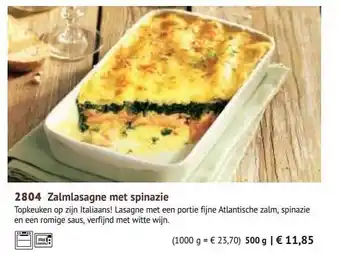 Bofrost Zalmlasagne met spinazie aanbieding